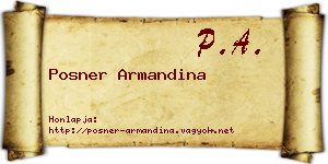 Posner Armandina névjegykártya